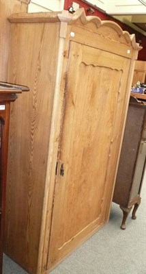 Lot 1167 - Pine single wardrobe (base lacking)