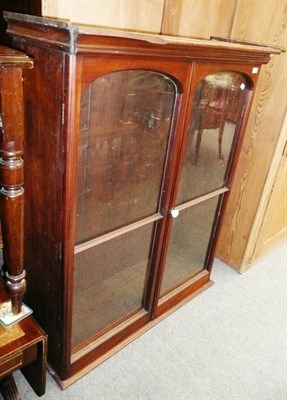 Lot 1168 - Mahogany glazed bookcase top