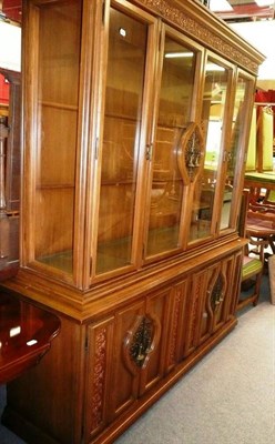 Lot 1185 - Glazed display cabinet