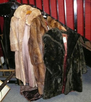 Lot 1237 - Quantity of fur coats and jackets etc