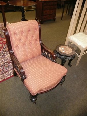 Lot 759A - Carved hardwood pedestal with marble top