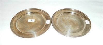 Lot 2 - Two Royal Commemorative silver plates, 16oz approximate weight