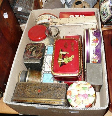 Lot 13 - A box of advertising tins