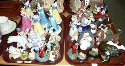 Lot 24 - Two trays of modern collectables including Royal Doulton Walt Disney characters etc (with boxes)
