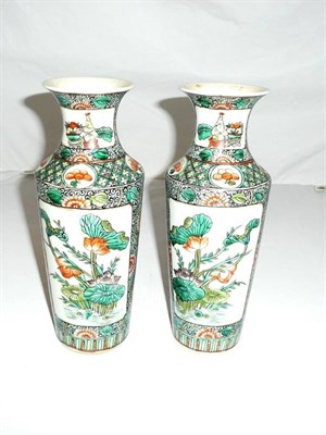 Lot 28 - Pair of Chinese famille verte vases