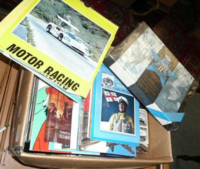 Lot 51 - A Collection of Football and Motor Racing Magazines, books and ephemera, including two binders...