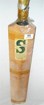 Lot 65 - A Slazenger Cricket Bat, signed to the face by England players including Colin Cowdry and Geoff...