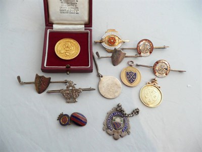 Lot 71 - A Collection of Lancashire County Golf Medallions and Badges Awarded to the Eltoft Family,...