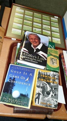 Lot 72 - Golf Memorabilia, comprising a framed set of twenty five Wills 'Golfing' cigarette cards circa...