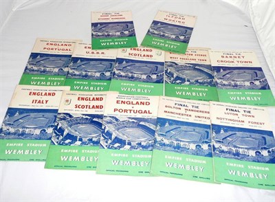 Lot 84 - Thirteen Football Programmes from the Late 1950's and Early 1960's, including two F.A.Cup...