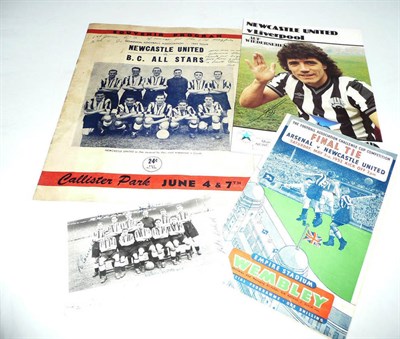 Lot 89 - Newcastle United Memorabilia:- F.A.Cup Final programme Newcastle v Arsenal 1952; Dominion...