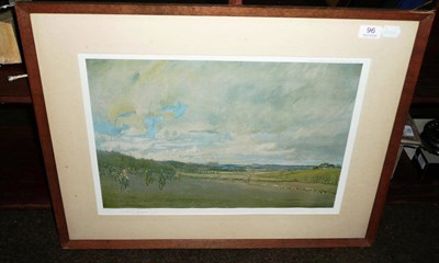 Lot 96 - Lionel Edwards - 'The Zetland Away from Raby', colour print, signed in pencil in the margin. **Ex 