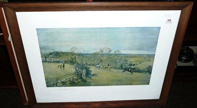 Lot 98 - Lionel Edwards - 'The Beaufort Hunt', colour print, with blindstamp and signed in pencil in the...
