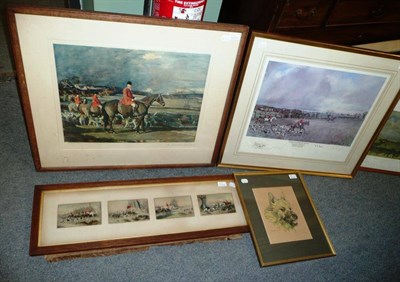 Lot 107 - After Munnings - 'The Master of the Essex Union', colour print, in a glazed oak frame with...