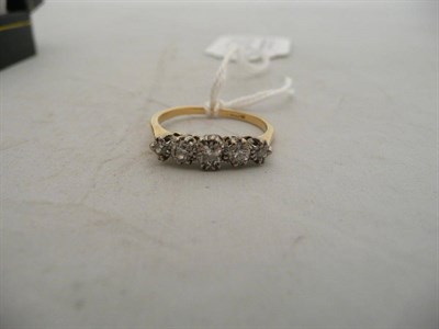 Lot 170 - A five stone diamond ring