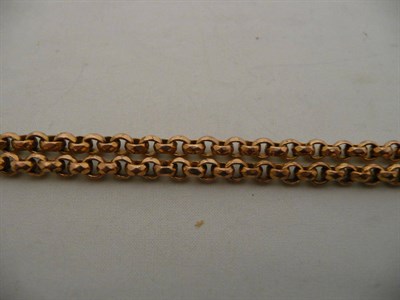 Lot 244 - A faceted belcher link muff chain