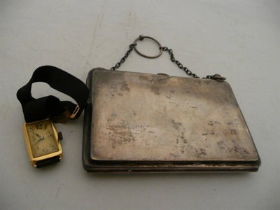 Lot 259 - Gold cased lady's watch and a silver purse