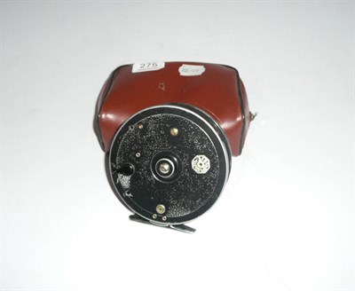 Lot 275 - An Allcock's 4 1/2 Inch Alloy 'Aerial' Reel, with six spoked drum, twin tapered black handles,...