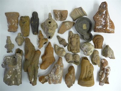 Lot 102 - A Group of Twenty-Seven Greek and Greco-Egyptian Pottery Fragments, including those depicting Isis