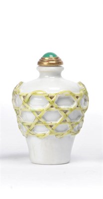 Lot 149 - A Chinese Porcelain Snuff Bottle, late 19th century, in the form of a wine jar, of shouldered ovoid