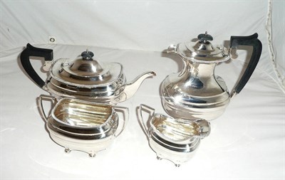 Lot 10 - A four piece silver tea set (4)