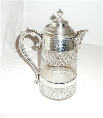 Lot 23 - Late Victorian plate-mounted water jug (a.f.)