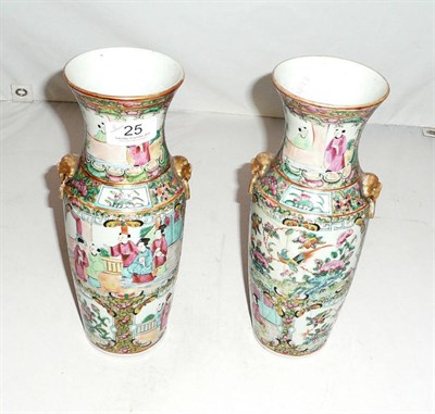 Lot 25 - A pair of Canton vases (2)