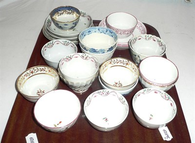 Lot 38 - Assorted 19th century and later tea bowls and some saucers