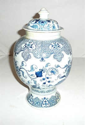 Lot 145 - 18th century Dutch Delft vase and cover