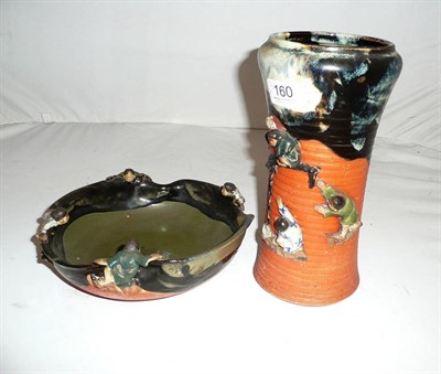 Lot 160 - Sumidagawa vase and bowl