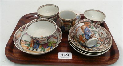 Lot 169 - A pair of coffee cups, saucers, a teabowl and a saucer