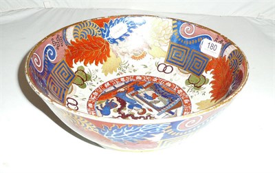 Lot 180 - A Turner patent No 10 pottery bowl with Imari style decoration