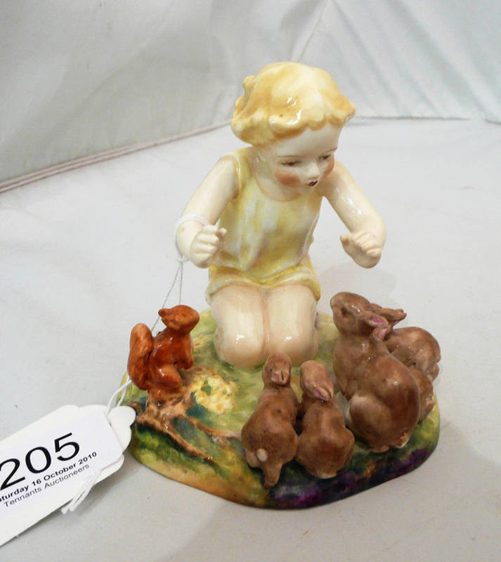 Lot 205 - Royal Worcester figure 'A Woodland Dance' by F.G Doughty stamped 3076