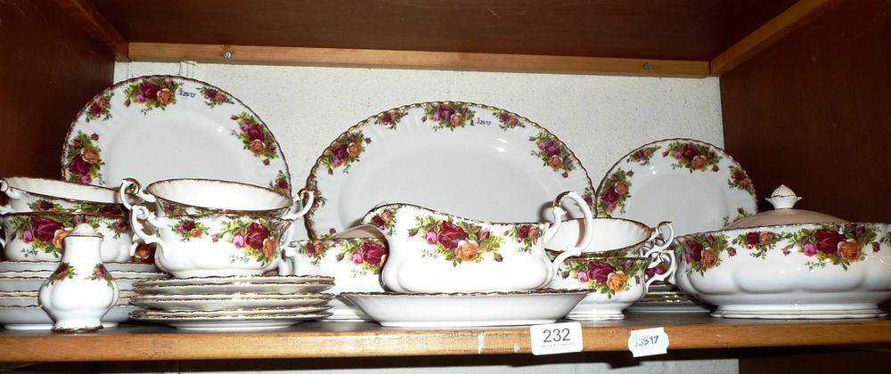 Lot 232 - A Royal Albert country rose dinner service