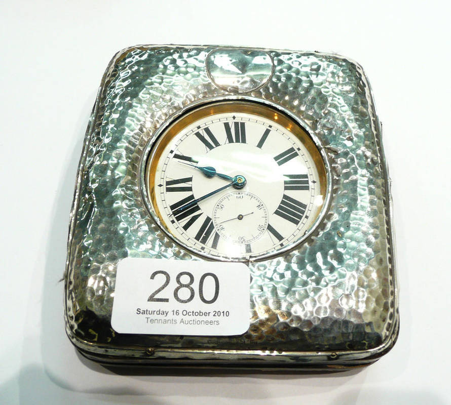 Lot 280 - A watch in silver case