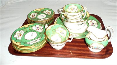 Lot 302 - A Minton part tea set "Green"