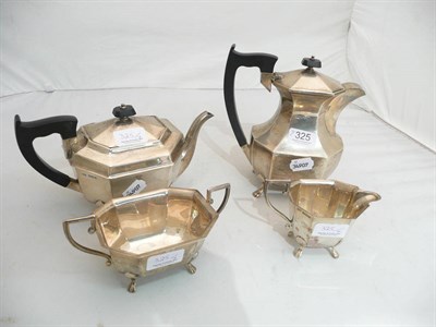 Lot 325 - Four piece silver tea set, Sheffield 1945