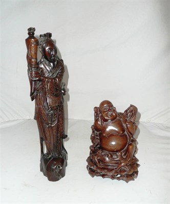 Lot 331 - Two carved hardwood figures