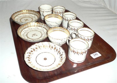 Lot 340 - 18th century porcelain coffee cans and saucers and tea bowls, Worcester and Caughley