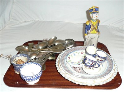 Lot 347 - Set of scales, three lamps, a small collection of ceramics and flatware