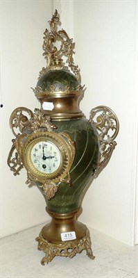 Lot 415 - Victorian metal-cased clock