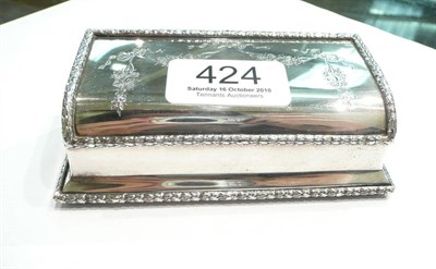 Lot 424 - Silver mounted four division stamp box