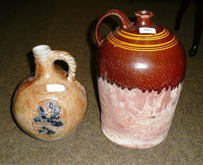 Lot 485 - Bellamine jug and a slipware cider jug