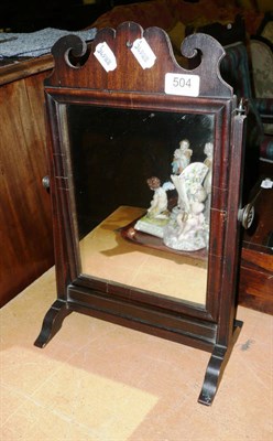 Lot 504 - Table-top mahogany dressing mirror