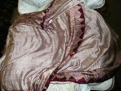 Lot 510 - Woven silk Paisley shawl