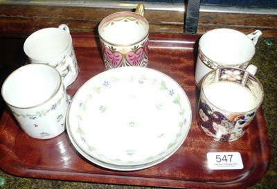 Lot 547 - Five Derby coffee cans and two saucers