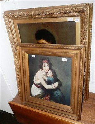 Lot 580 - 19th century oil, portrait of a lady signed George Perkins 1895, a framed oil still life and a...