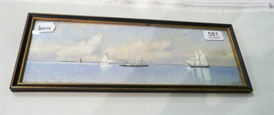 Lot 581 - Anna Palm, a framed watercolour of a shipping scene