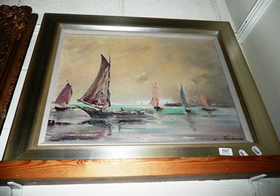 Lot 597 - Marine oil signed Fachiri