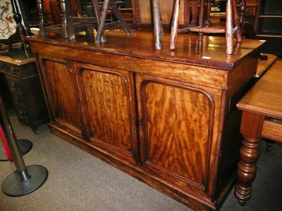 Lot 653 - Victorian mahogany three door sideboard